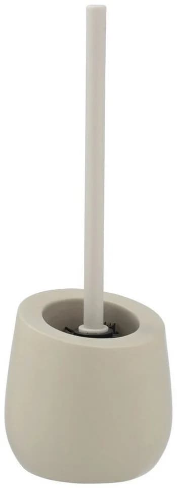 WENKO WC-Garnitur Badi Beige Grau Keramik mit Silikonbürste