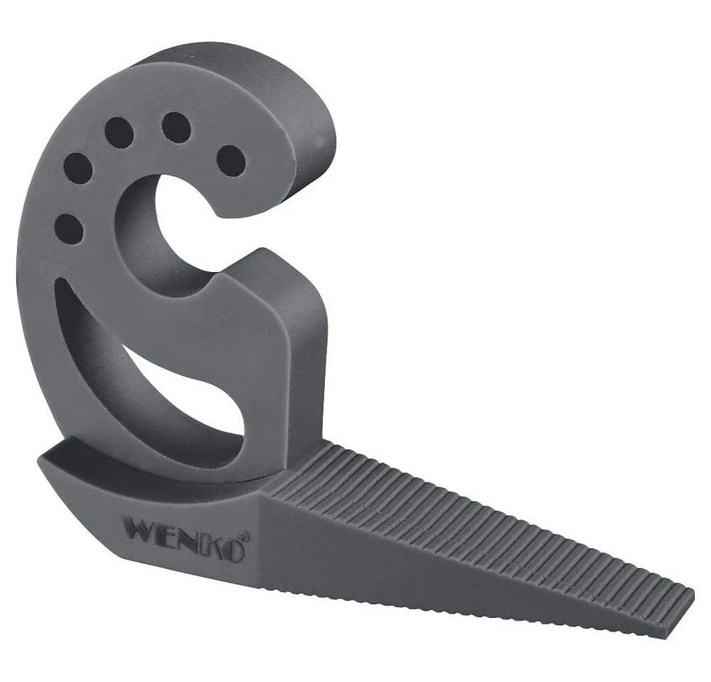 WENKO Türstopper Multi-STOP® Anthrazit - Tür- und Fensterstopper aus Kunststoff