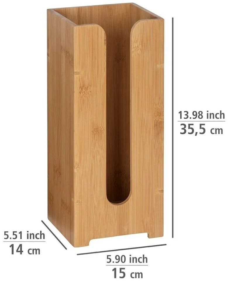 WENKO Toiletten-Ersatzrollenhalter Bambusa Beige Bambus