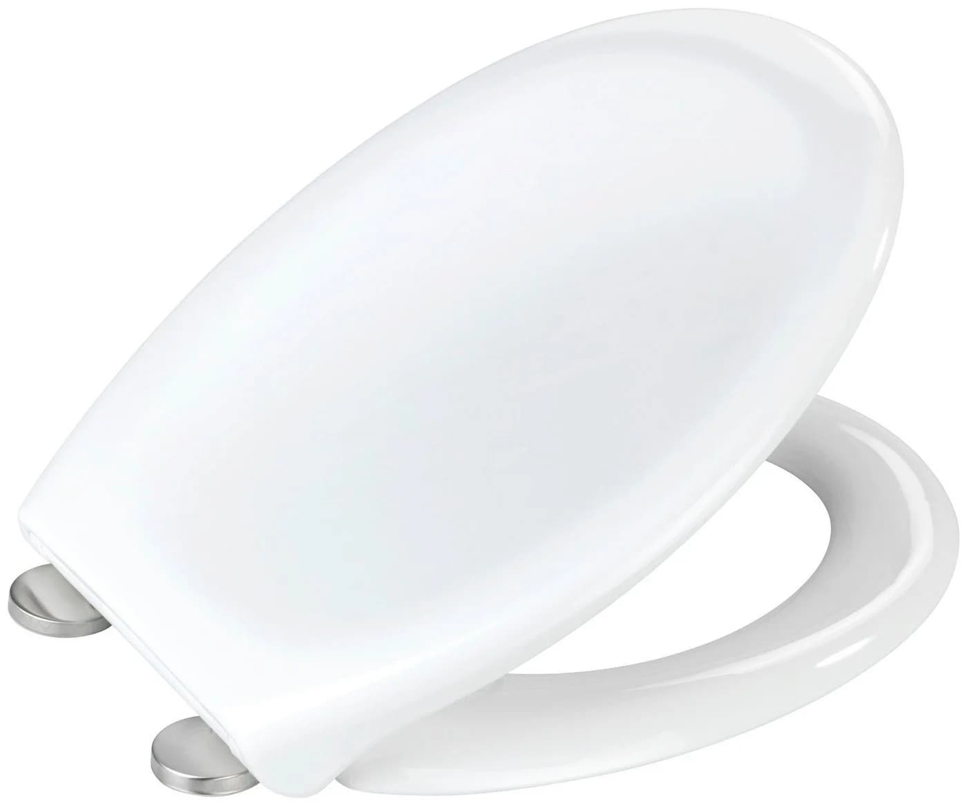 WENKO Ios WC-Sitz Weiß Edelstahl Thermoplast