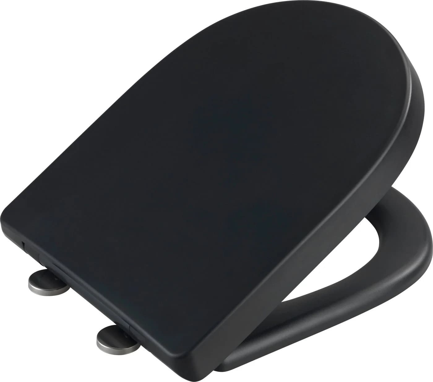 WENKO WC-Sitz Exclusive Nr. 3 Schwarz Antibakterielles Duroplast Easy-Close