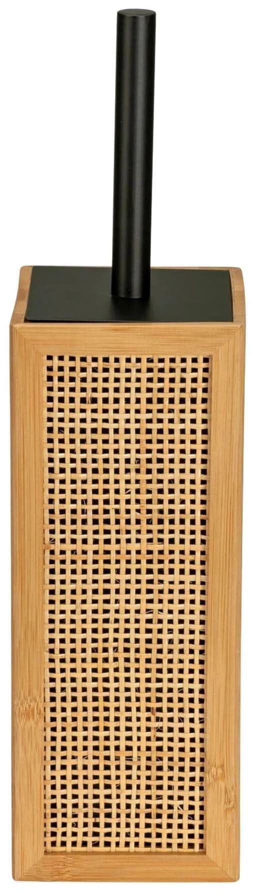 WENKO WC-Garnitur Allegre Bambus Rattan Schwarz