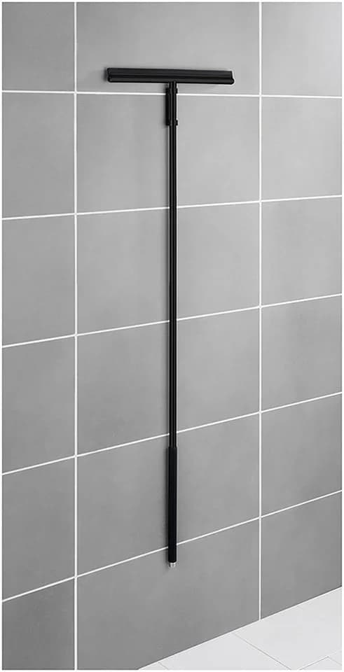 WENKO Wasserabzieher Rosole Schwarz mit Wandhalter