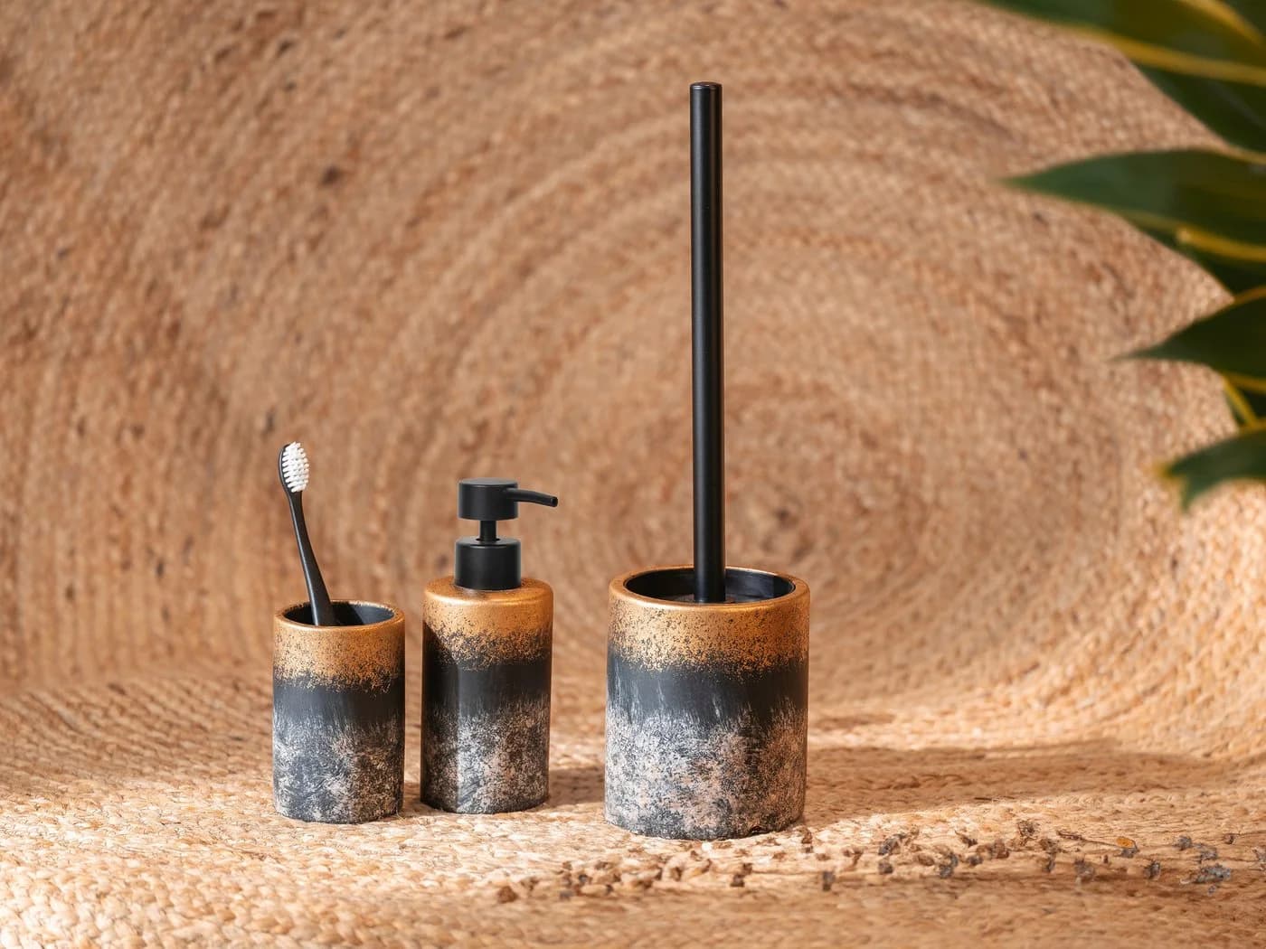 Badaccessoire-Set WENKO "Lacona" Mehrfarbig Beton