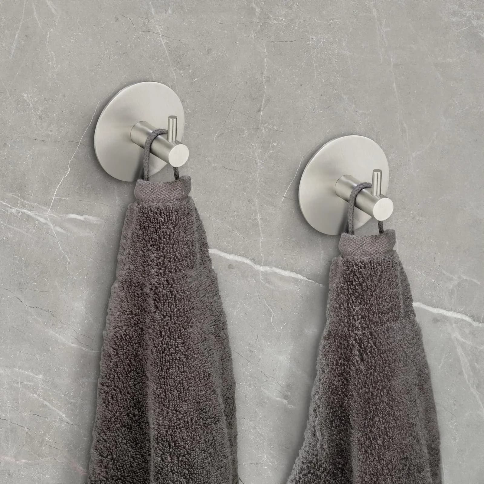 SCHÖNER WOHNEN Wandhaken Uno Meleto Silber 2er Set