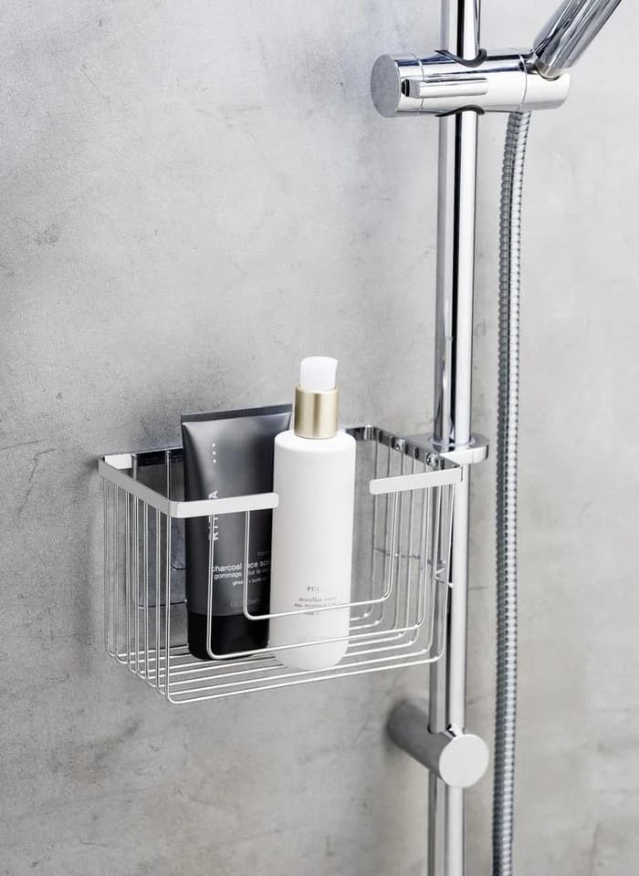 WENKO Duschablage Valognes Edelstahl Duschstangencaddy