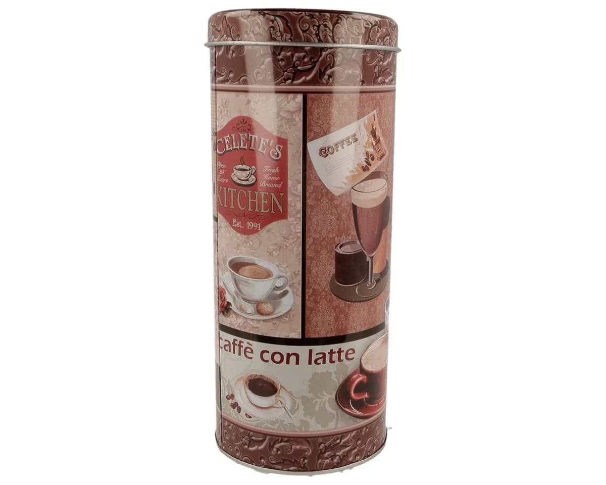 EUROHOME Kaffeepad-Dose Metall Ø7,6cm x h17,5cm