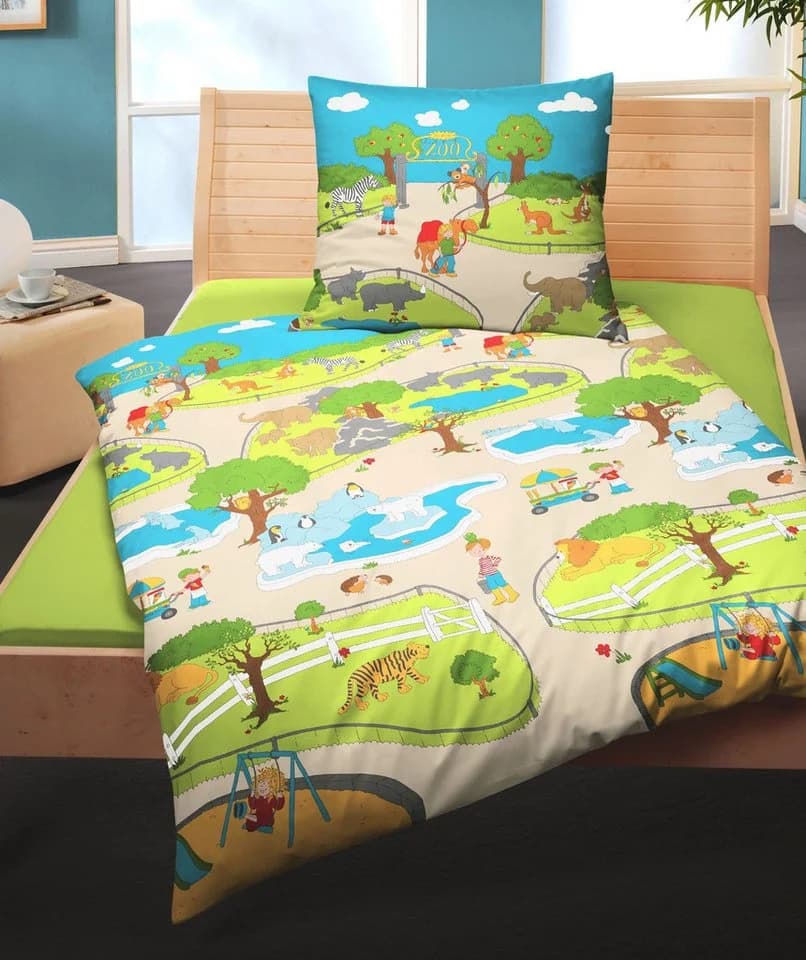 JACK Kinderbettwäsche Zoo Tierpark Biber 135x200cm Biber