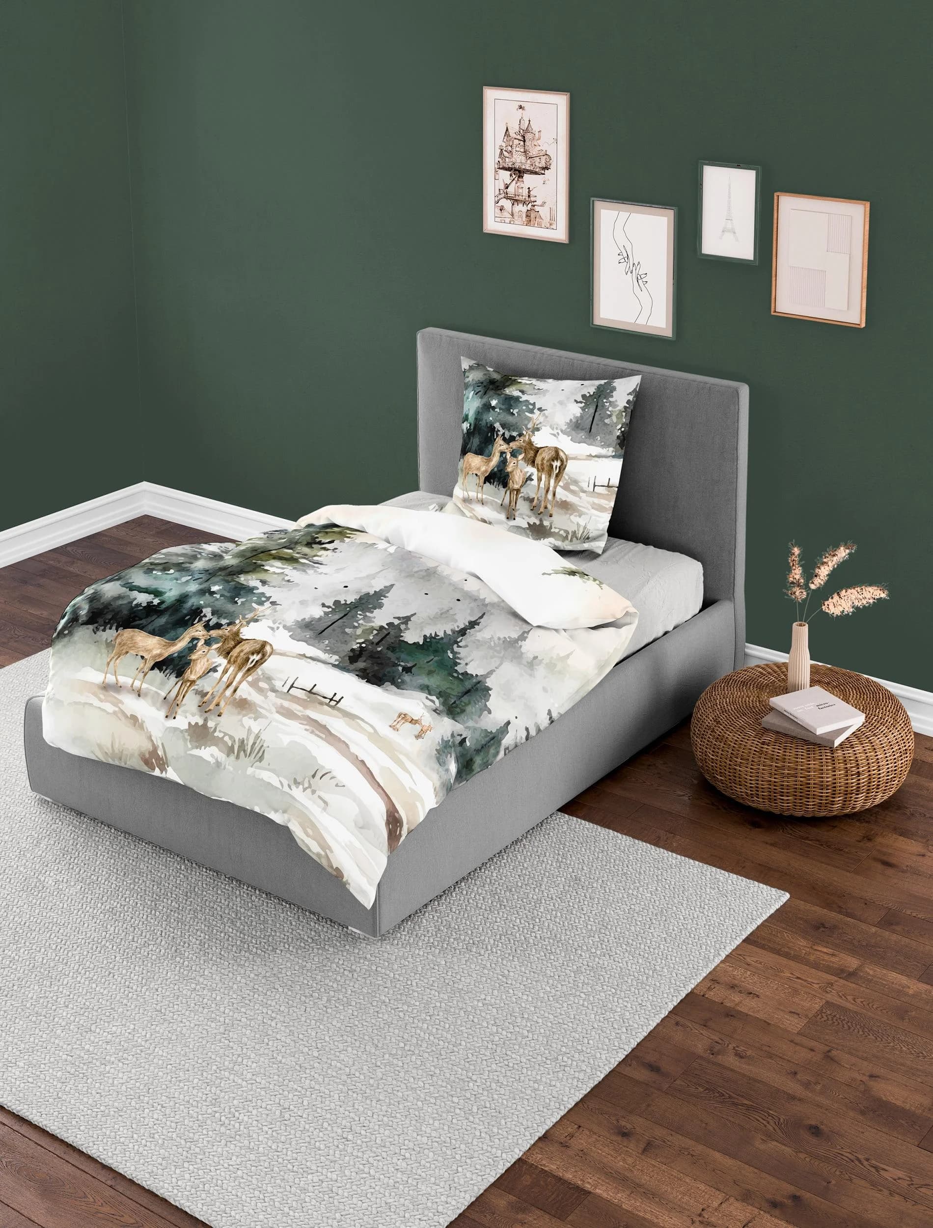 BIERBAUM Bettwäsche Mako-Satin Beige 135x200cm