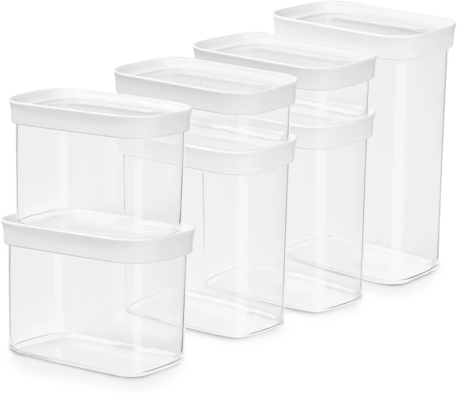 EMSA Optima Vorratsdose Set Transparent Kunststoff Stapelbar