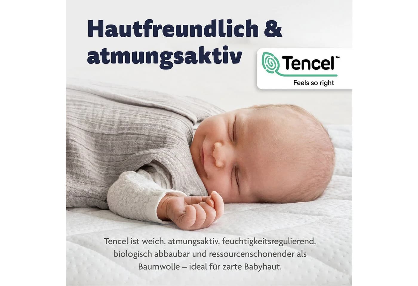 Julius Zöllner Babymatratze Dr. Lübbe Premium mit Kaltschaum & Tencel®-Bezug