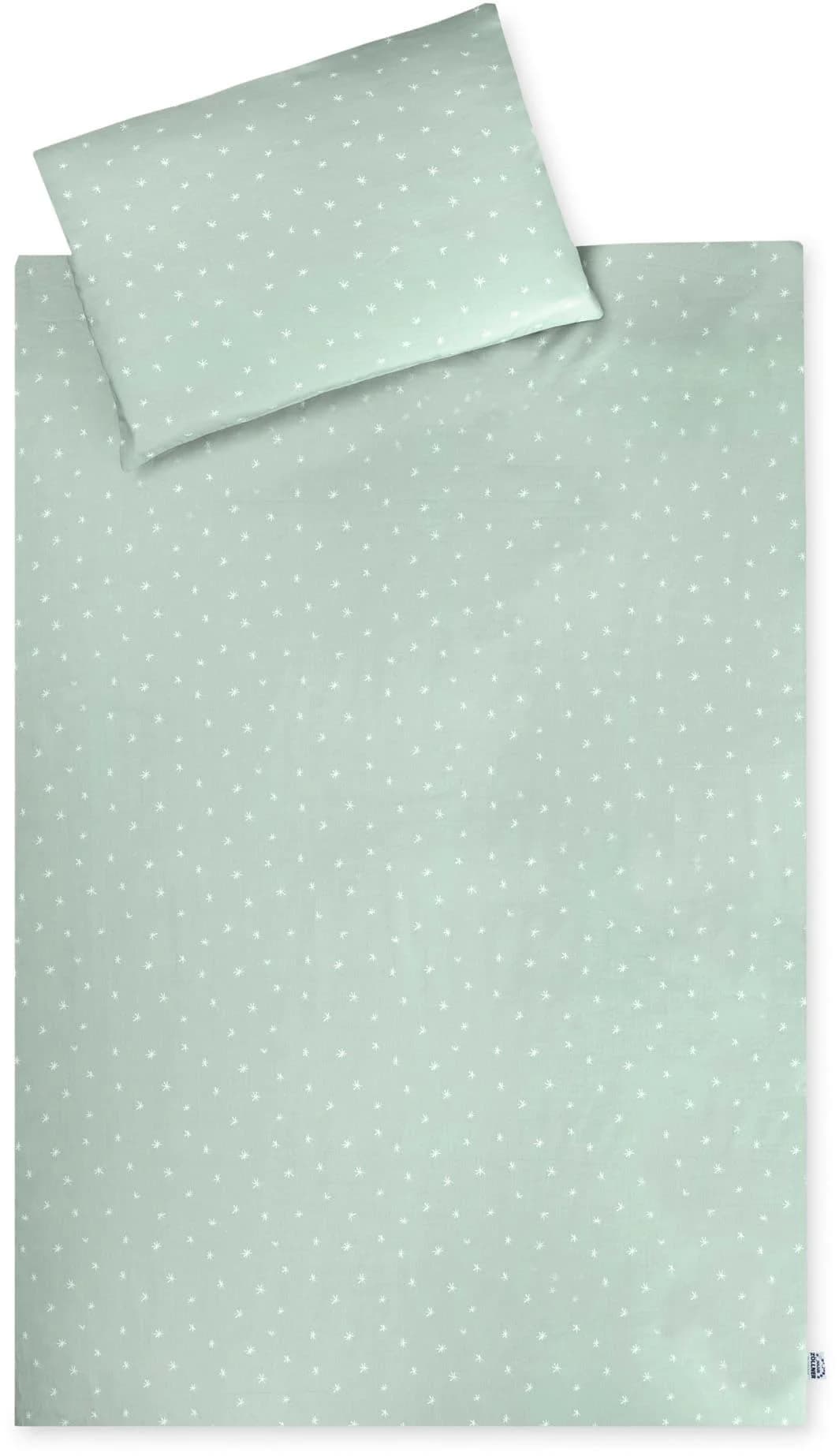 Julius Zöllner Kinderbettwäsche Stary Salbeigrün Jersey 100x135cm