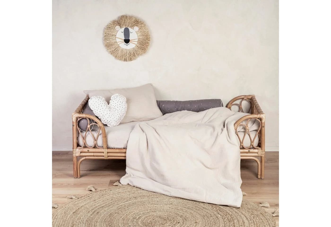 Julius Zöllner Kinderbettwäsche Musselin Beige 100x135cm