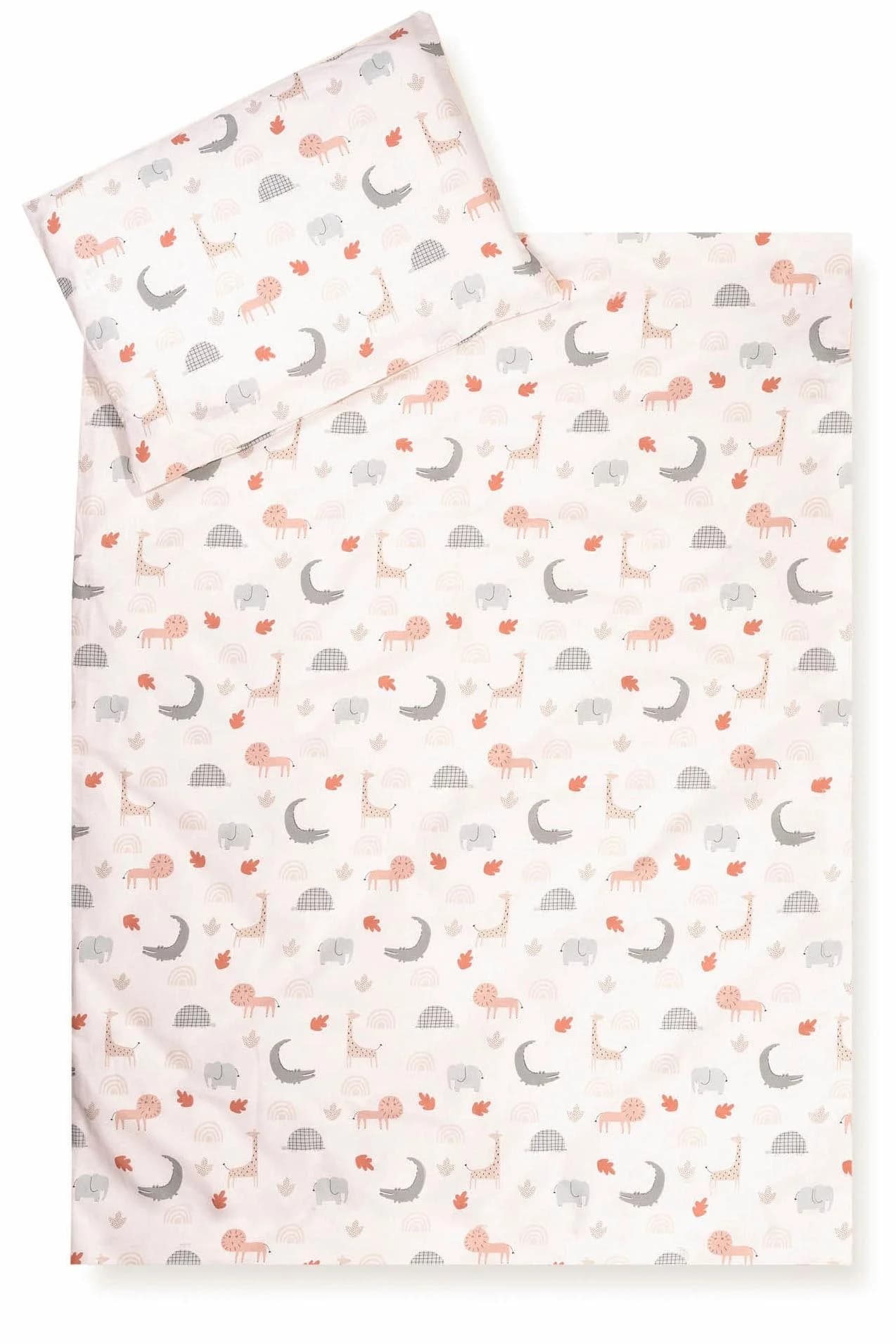 Julius Zöllner Kinderbettwäsche 100% Bio-Baumwolle Bunt Wild Friends