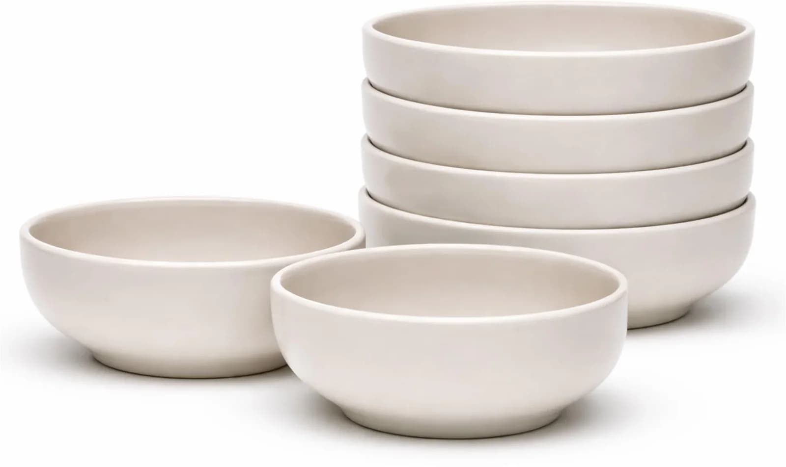 Müslischale VAN WELL 'Malmö, Schale 15 cm, 6 Stück', taupe, H:6,5cm Ø:15cm, Steingut