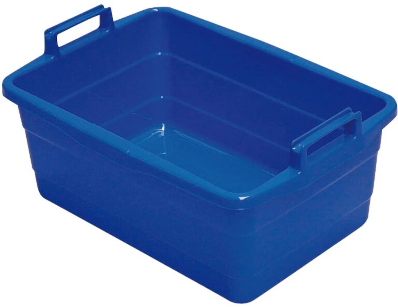 Lockweiler Wäschewanne 45 Liter Blau Kunststoff mit Griffen