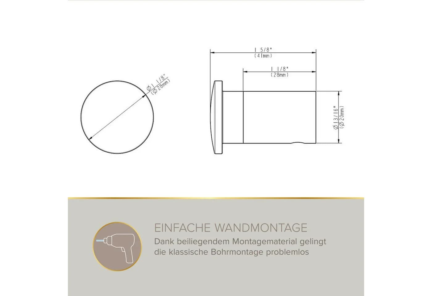 Lenz Handtuchhaken SOULUTION 2er Set Chrom Modern