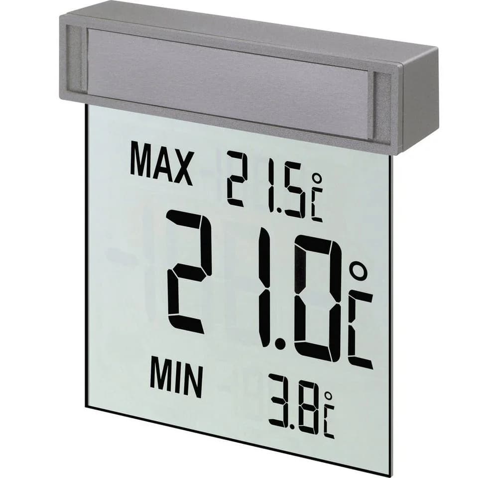 TFA Dostmann 30.1025 Digitales Fenster-Thermometer Silber