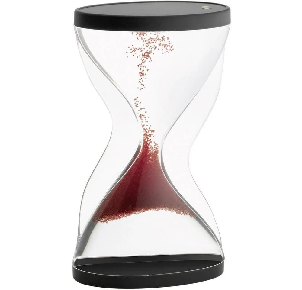 TFA Dostmann Eieruhr Sanduhr Acrylglas Rot/Schwarz Mechanisch