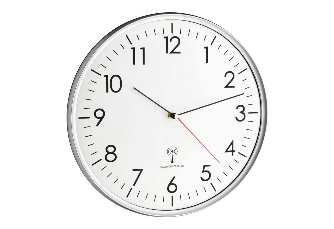 TFA Dostmann Funk-Wanduhr Basel 60.3514 Analog DCF 77