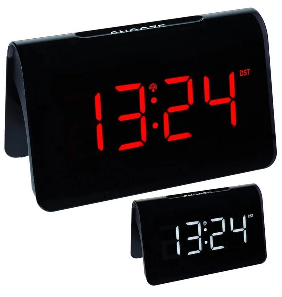 TFA Dostmann ICON Funkwecker Digital Schwarz LED