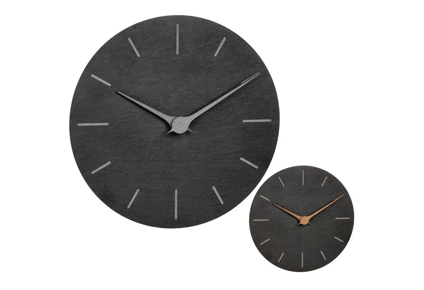 TFA Dostmann Schiefer Wanduhr 250 mm Quarzuhr geräuscharm