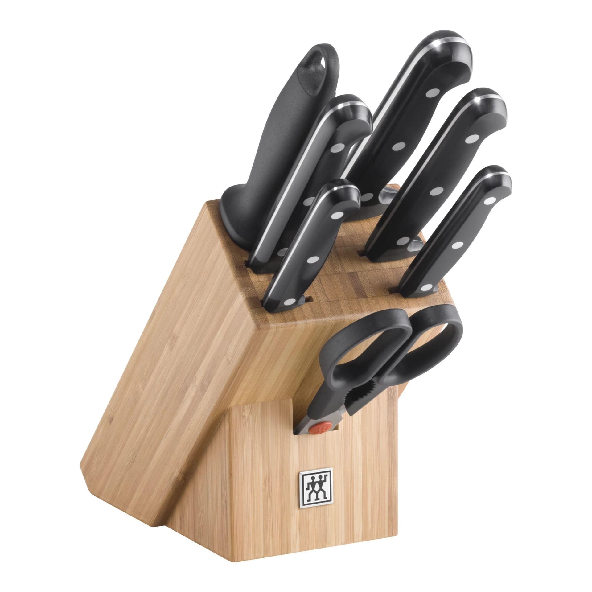 ZWILLING TWIN Chef 2 Messerblock Bambus 5 Messer + Schere + Wetzstahl