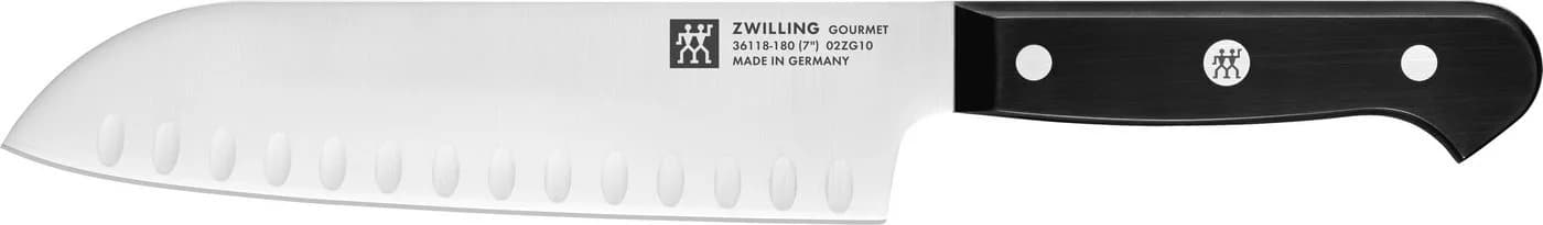 Zwilling Santokumesser Gourmet 18 cm Schwarz