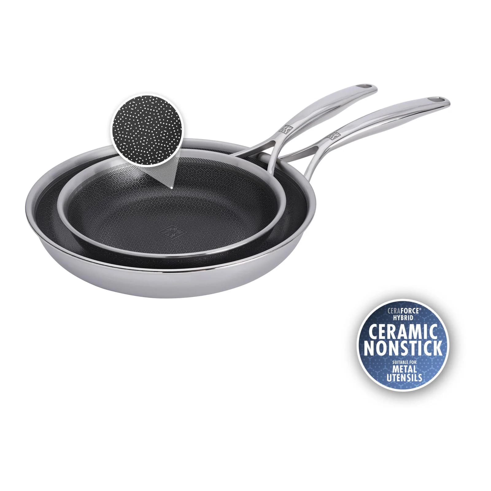 ZWILLING Peak Bratpfannenset 2-tlg. 18/10 Edelstahl Silber