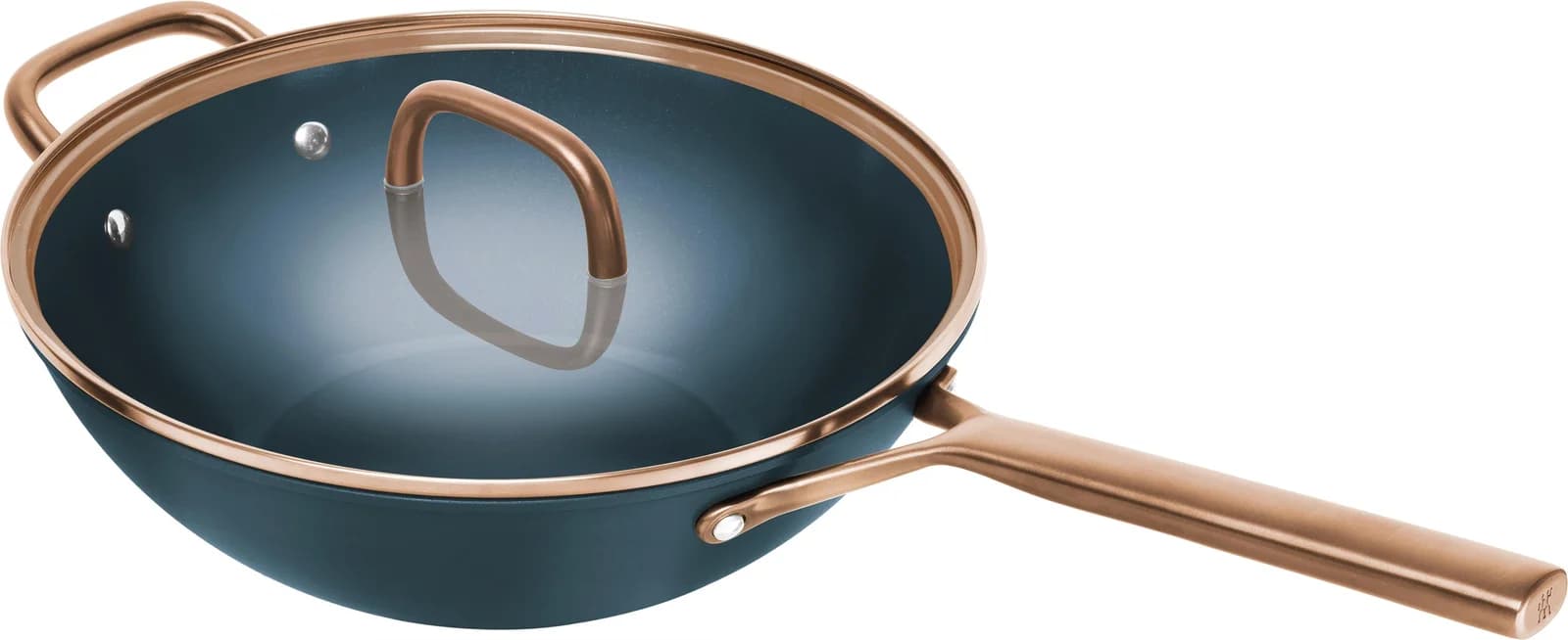 ZWILLING Milano Wok mit Glasdeckel 30 cm Aluminium Blau