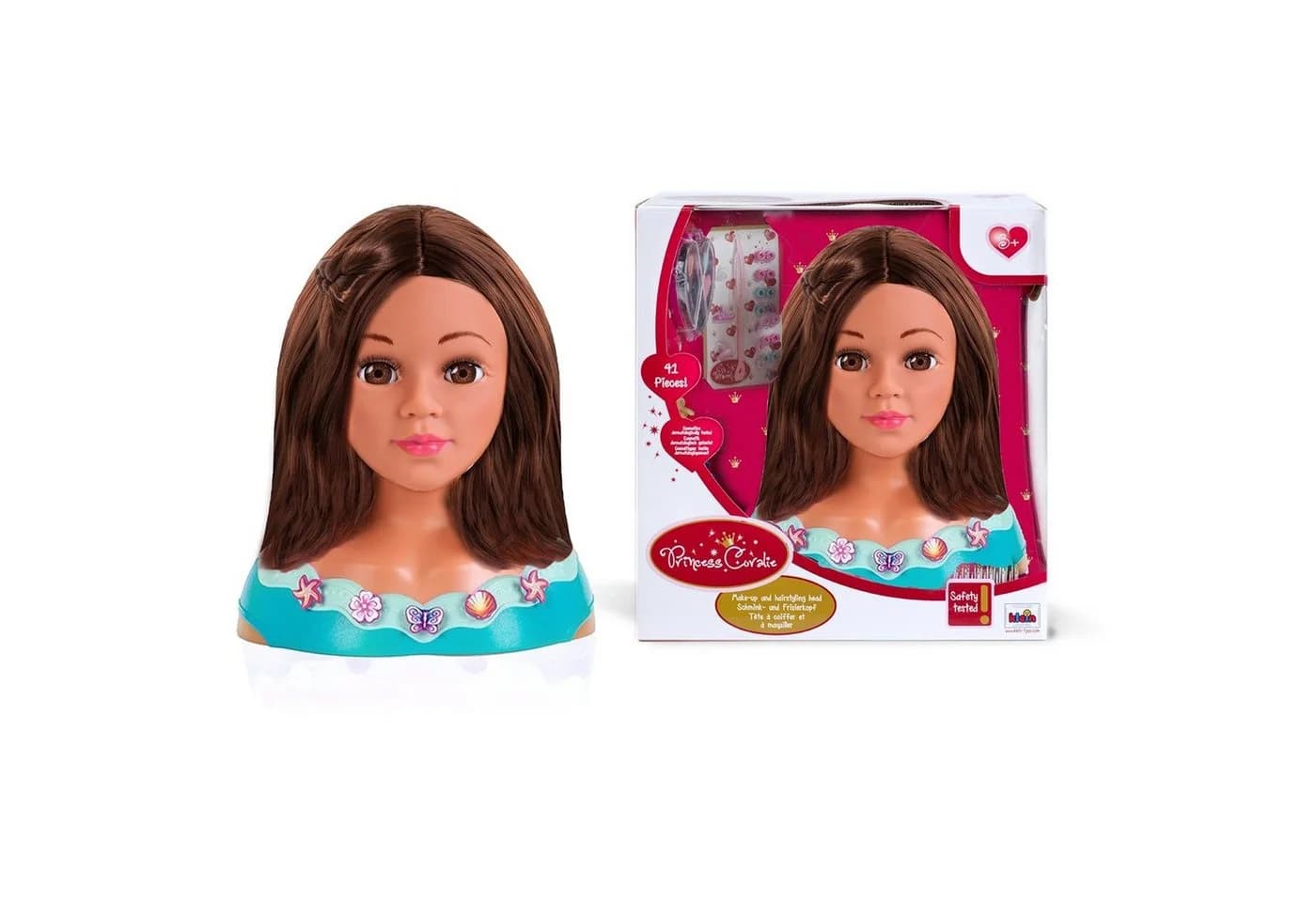 Theo Klein Schminkkopf Mia 5201 Make Up Hairstyling Head Bunt