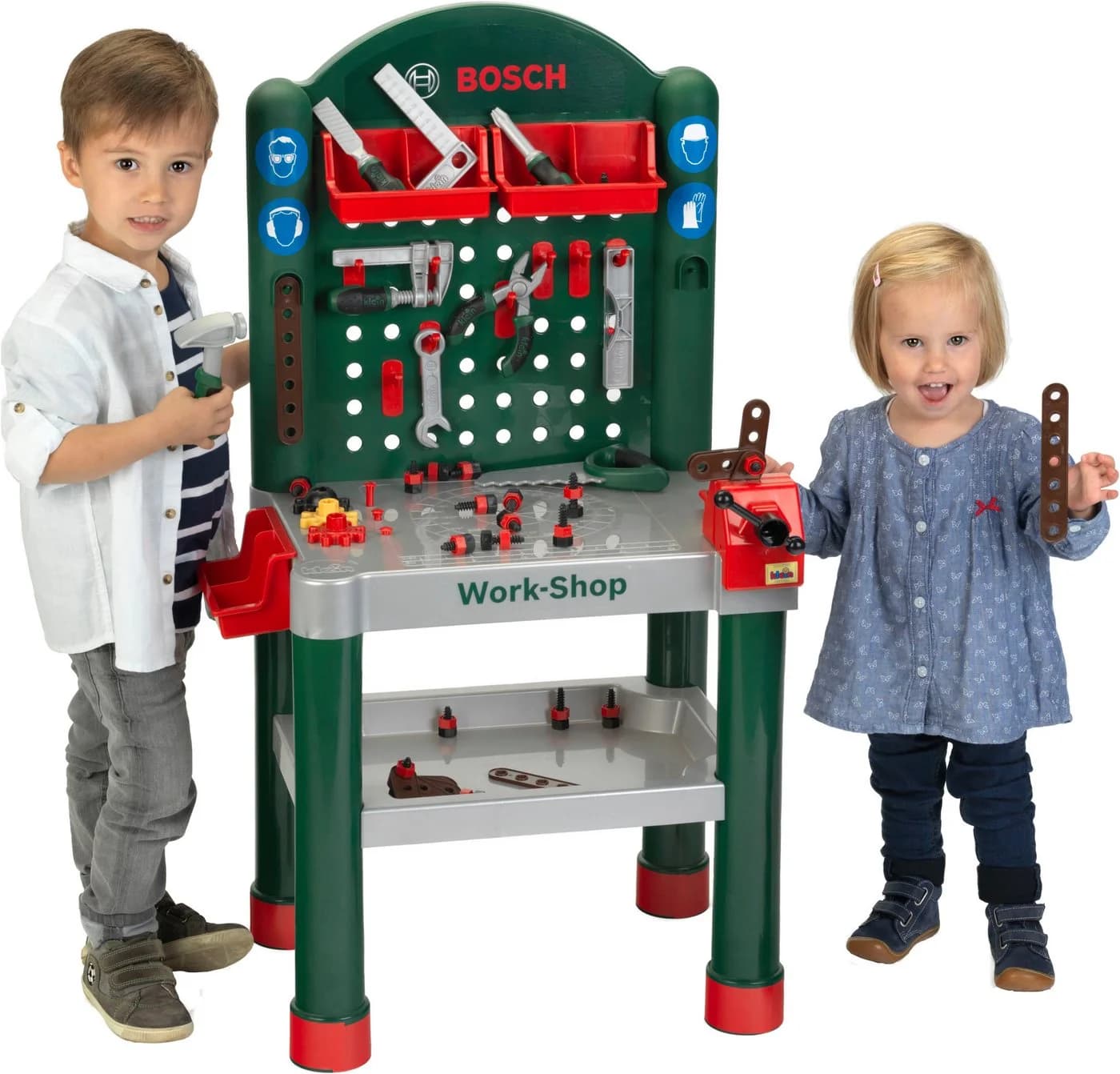 KLEIN Spielwerkbank BOSCH-Work-Shop Bunt Rollenspielzeug