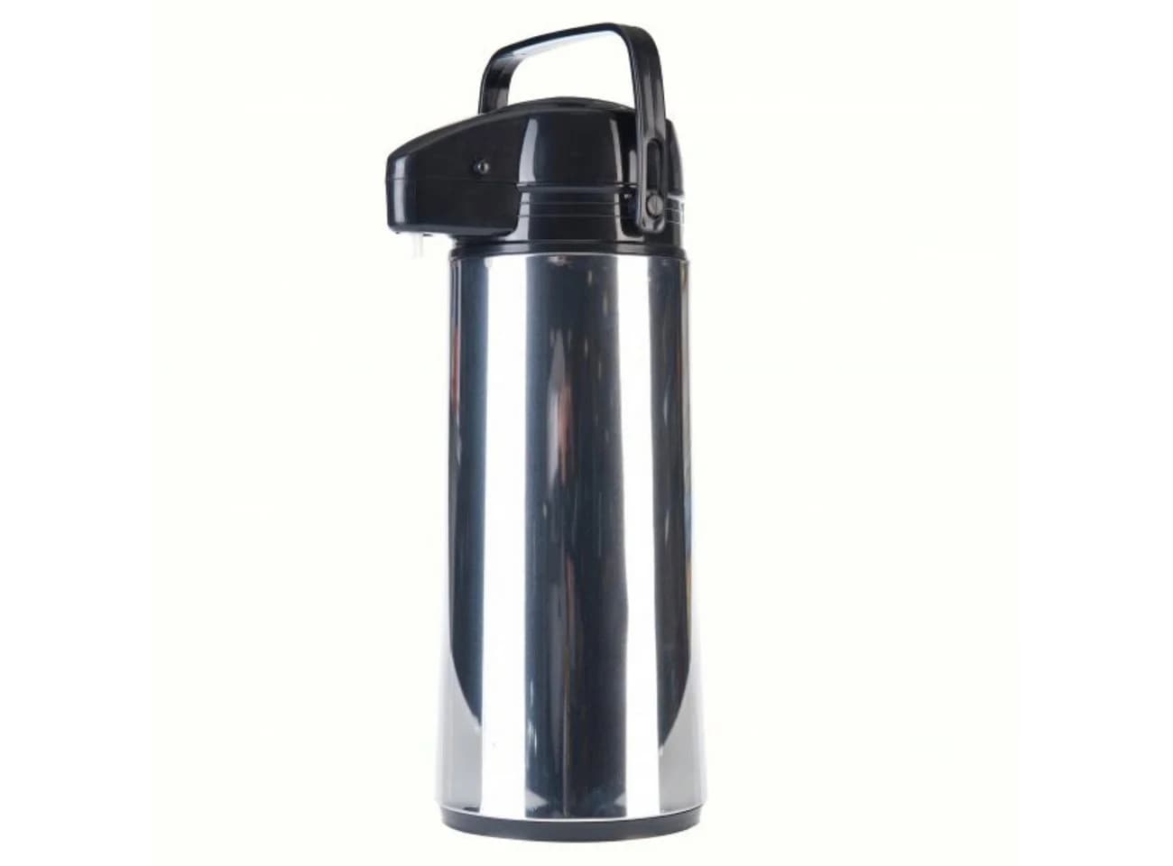 axentia Pump-Isolierkanne Airpot 1,9 L Edelstahl Schwarz