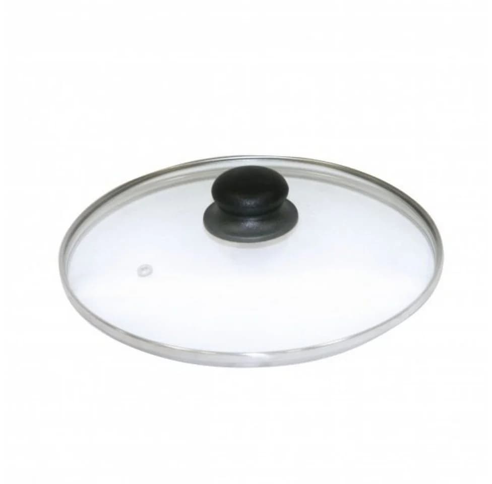 axentia Topfdeckel Glasdeckel mit Edelstahlrand und Entlüftungsloch