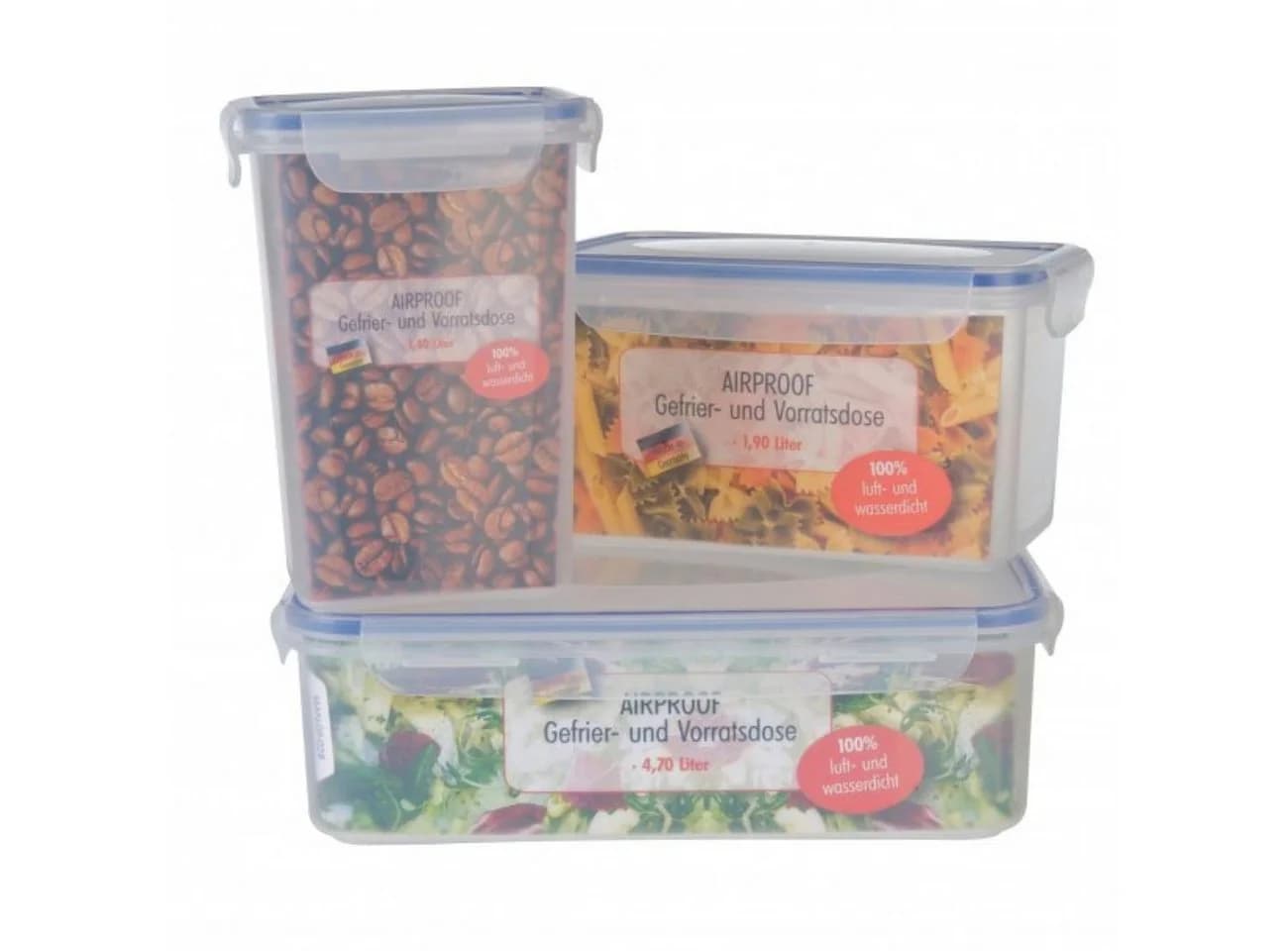 axentia Frischhaltedose 4,7L Transparent Kunststoff Luftdicht