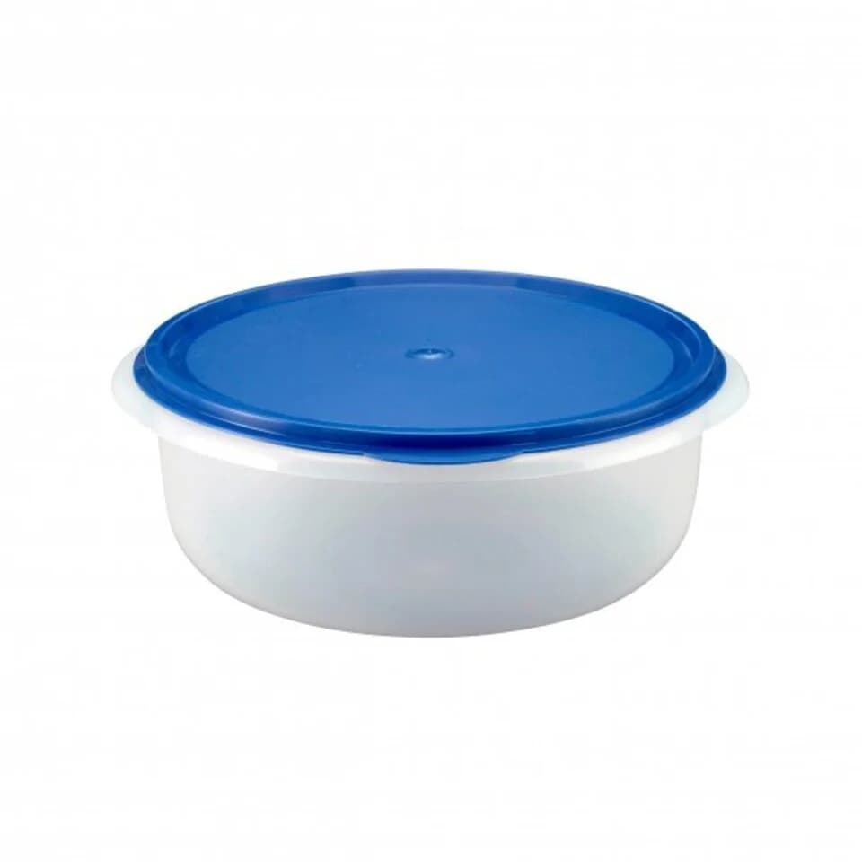 axentia Hefeteigschüssel 6 l mit Plopp-Deckel transparent/blau