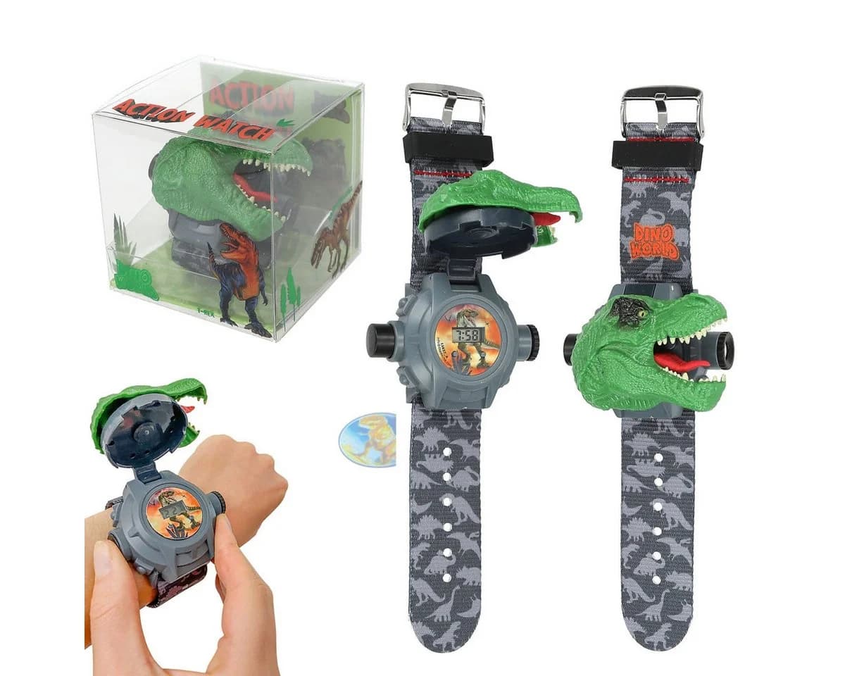Dino World Armbanduhr mit Projektor Dino-Design