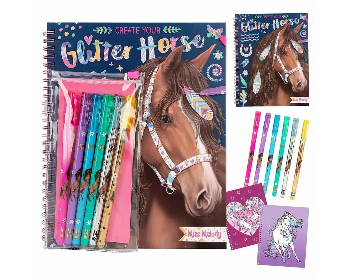 Depesche Miss Melody Glitzer-Malset 30 Pferdemotive