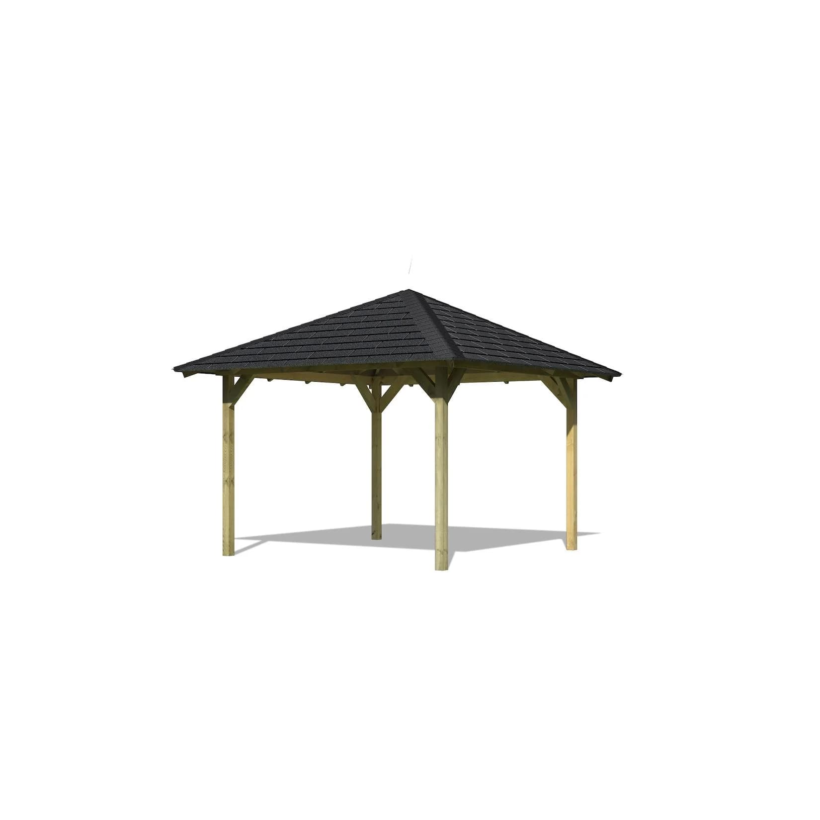 Pavillon KARIBU Cordoba Schwarz 357x297x357 cm