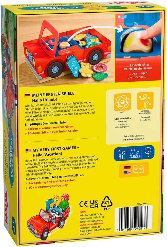 HABA Spiel Meine ersten Spiele - Hallo Urlaub! Kleinkindspiel
