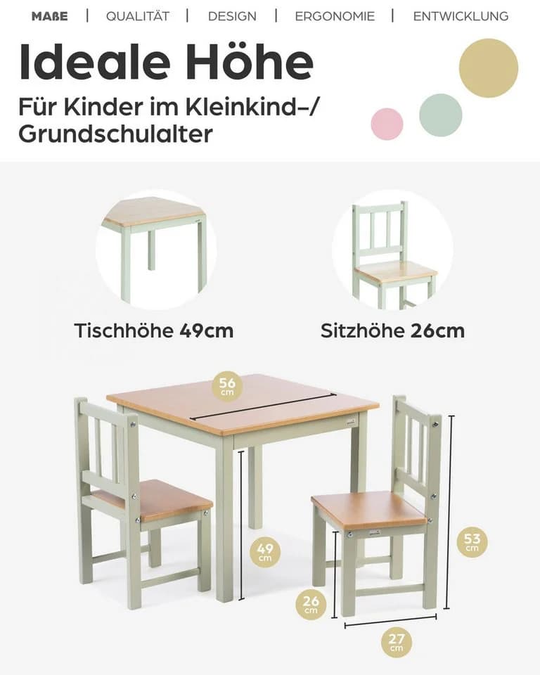 Geuther Kindertisch Kindersitzgruppe Activity Grau/Weiß