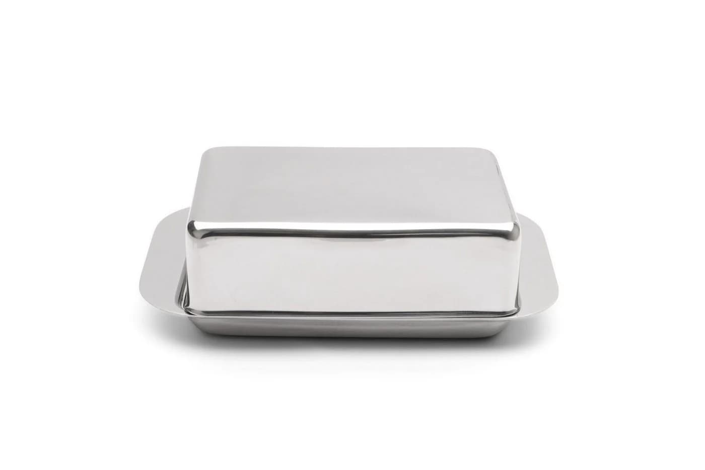 Weis Butterdose Edelstahl Silber Spülmaschinengeeignet