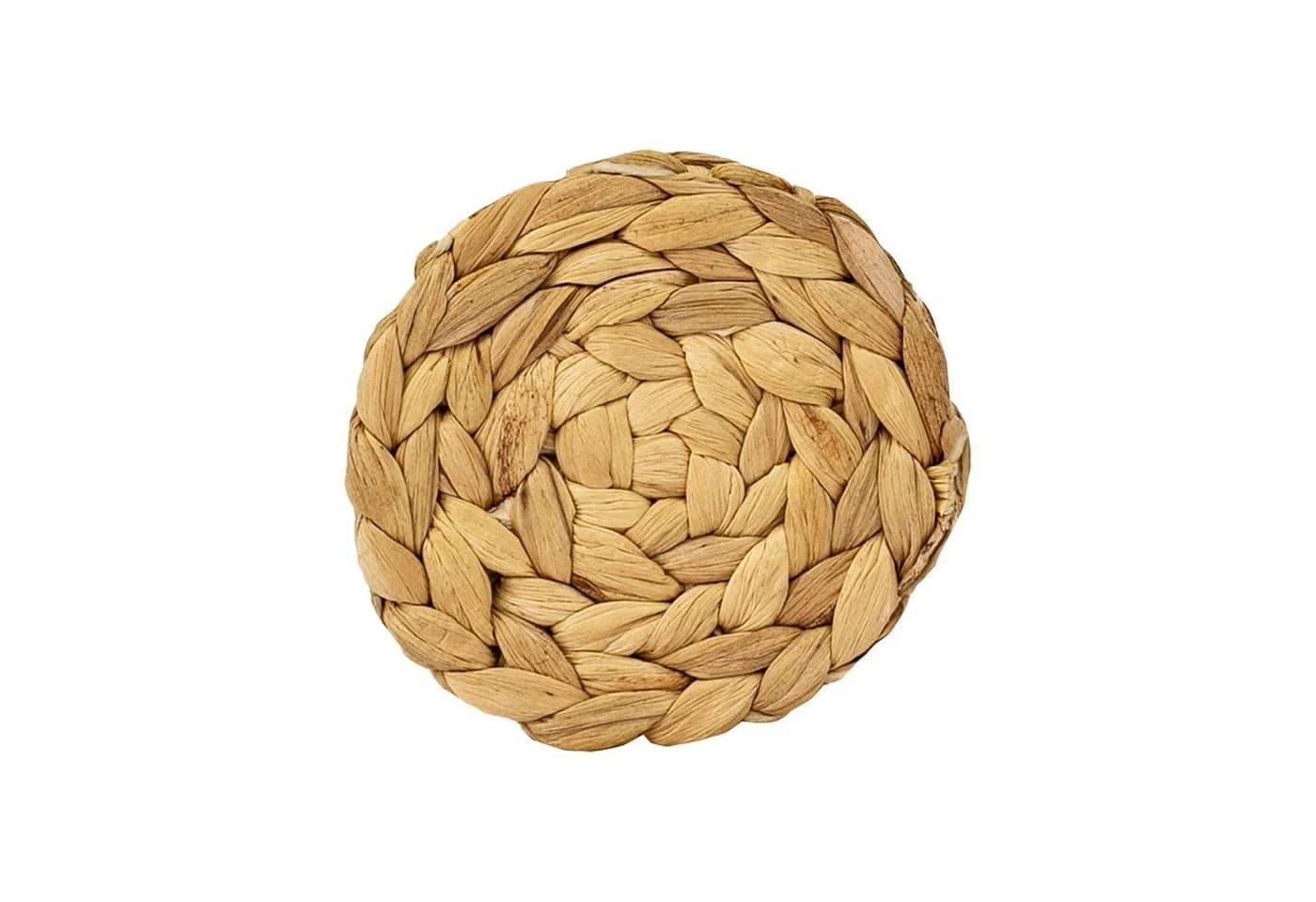 HMF Getränkeuntersetzer 6-tlg. Rund Wasserhyazinthe Beige
