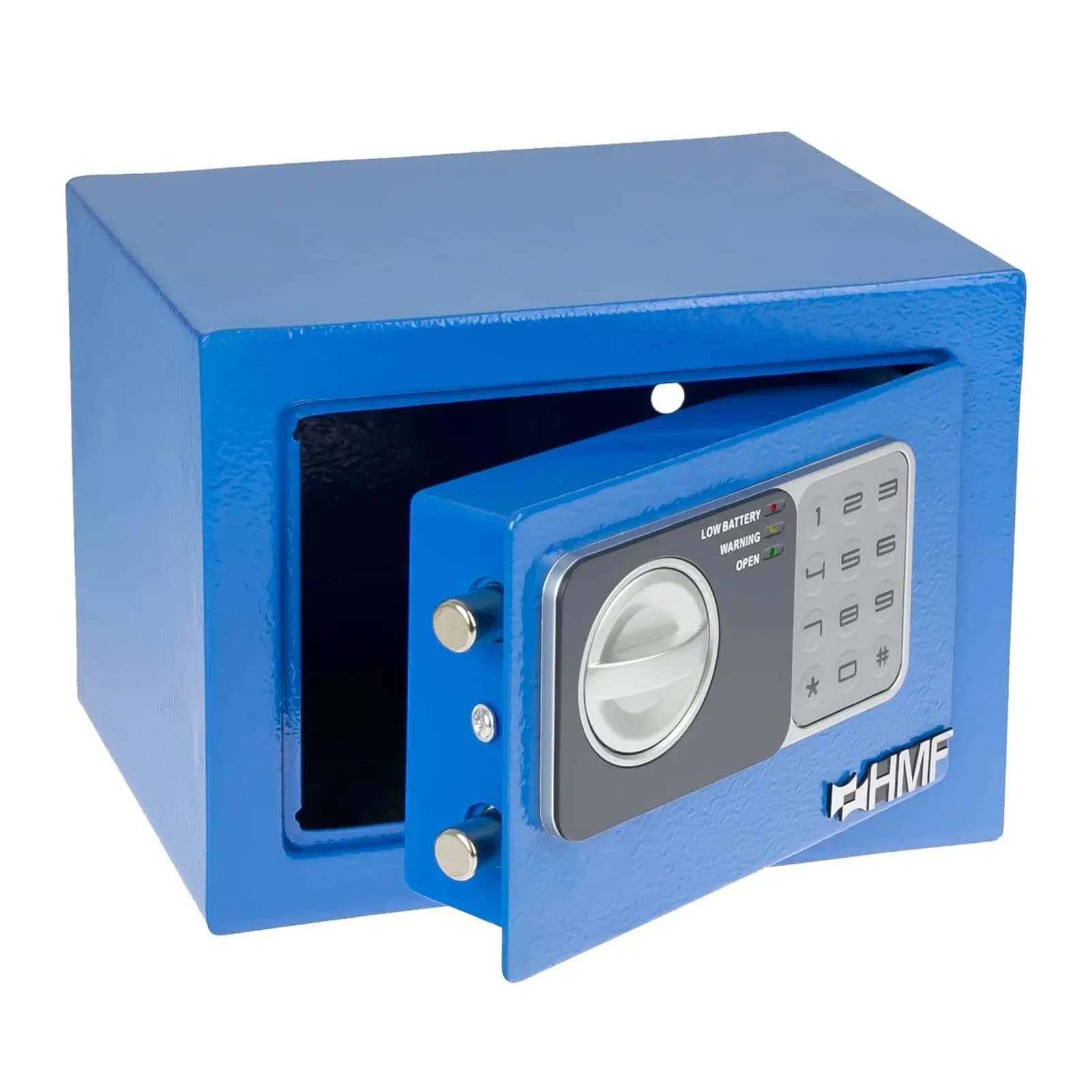 HMF Möbeltresor Blau mit Elektronikschloss und Doppelbolzenverriegelung