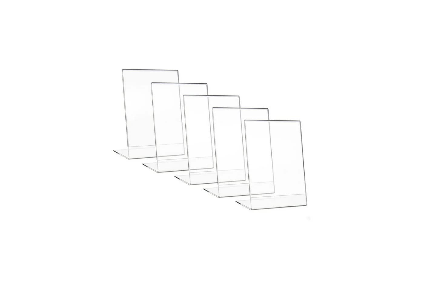 HMF Acryl Tischaufsteller 4693 Transparent L-Ständer