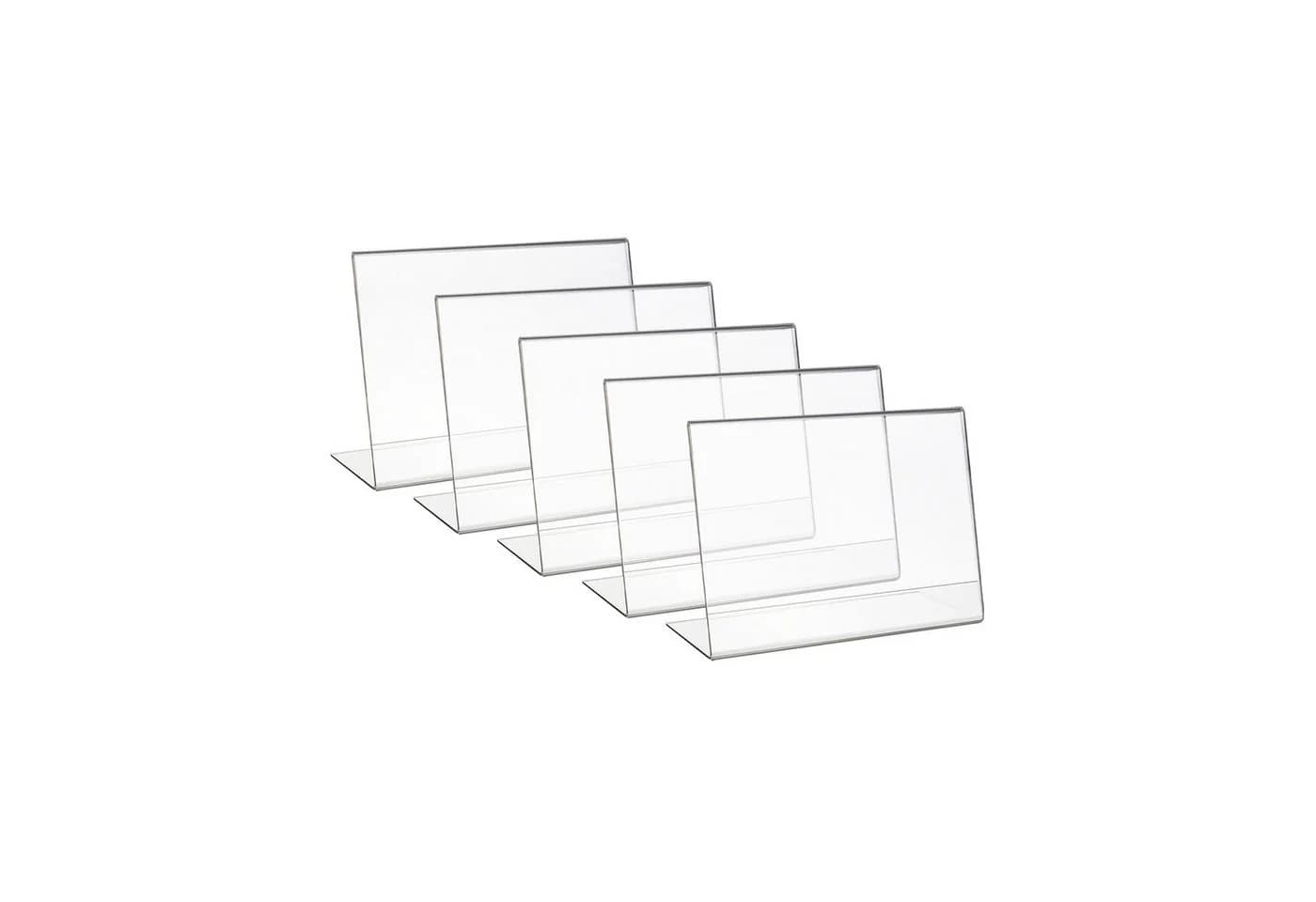 HMF Acryl Tischaufsteller 4693 Glasklar L-Ständer DIN A6