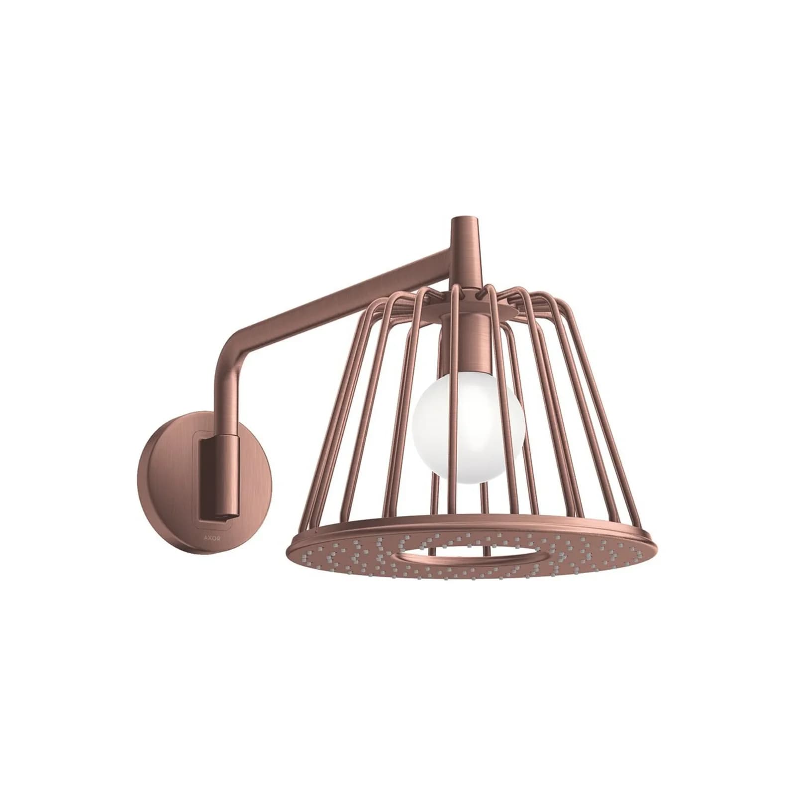 hansgrohe Axor LampShower Kopfbrause 26031310 mit Brausearm, Wandmontage, Gold