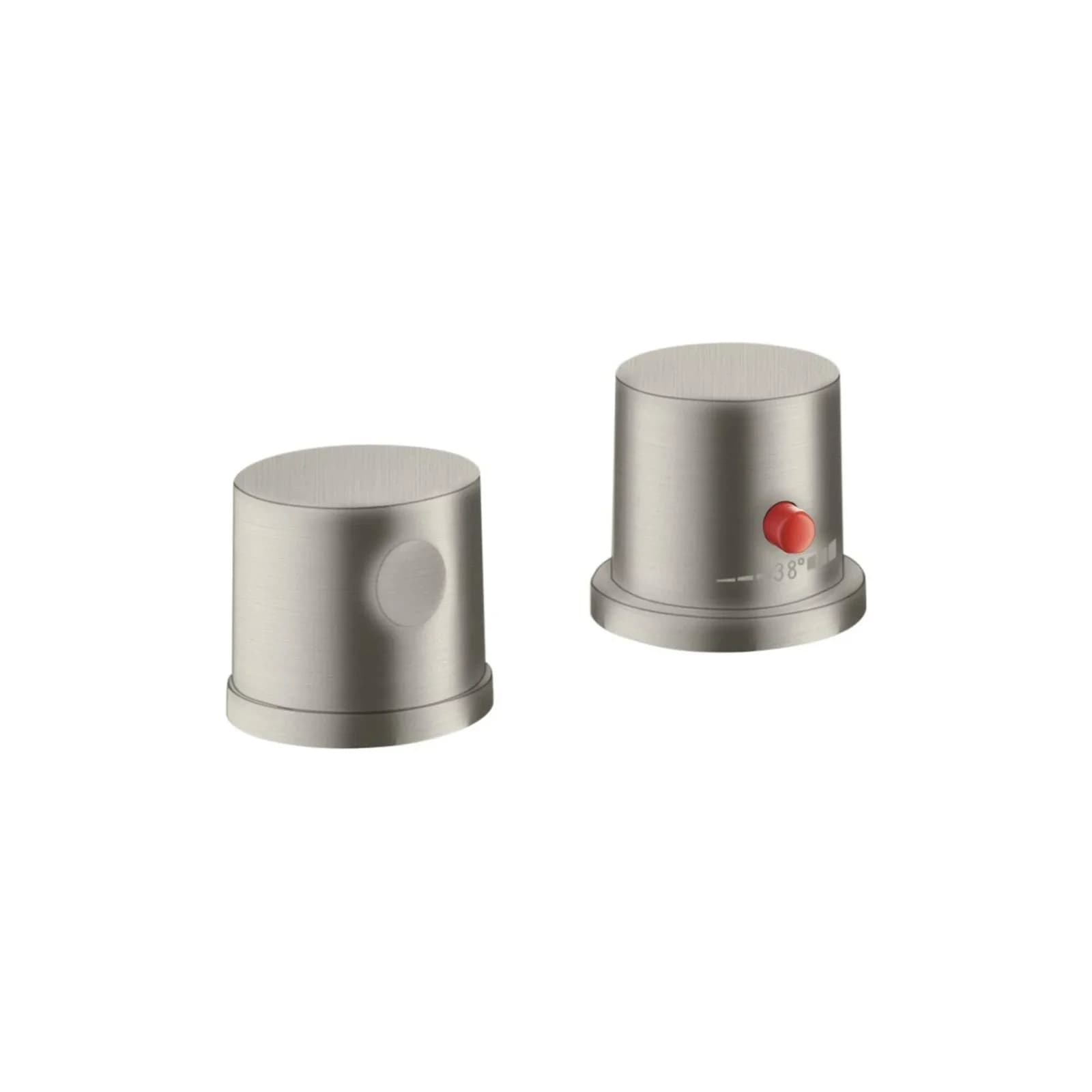 Hansgrohe Axor Uno 2-Loch-Wannenrandarmatur mit Thermostat Edelstahl-Optik