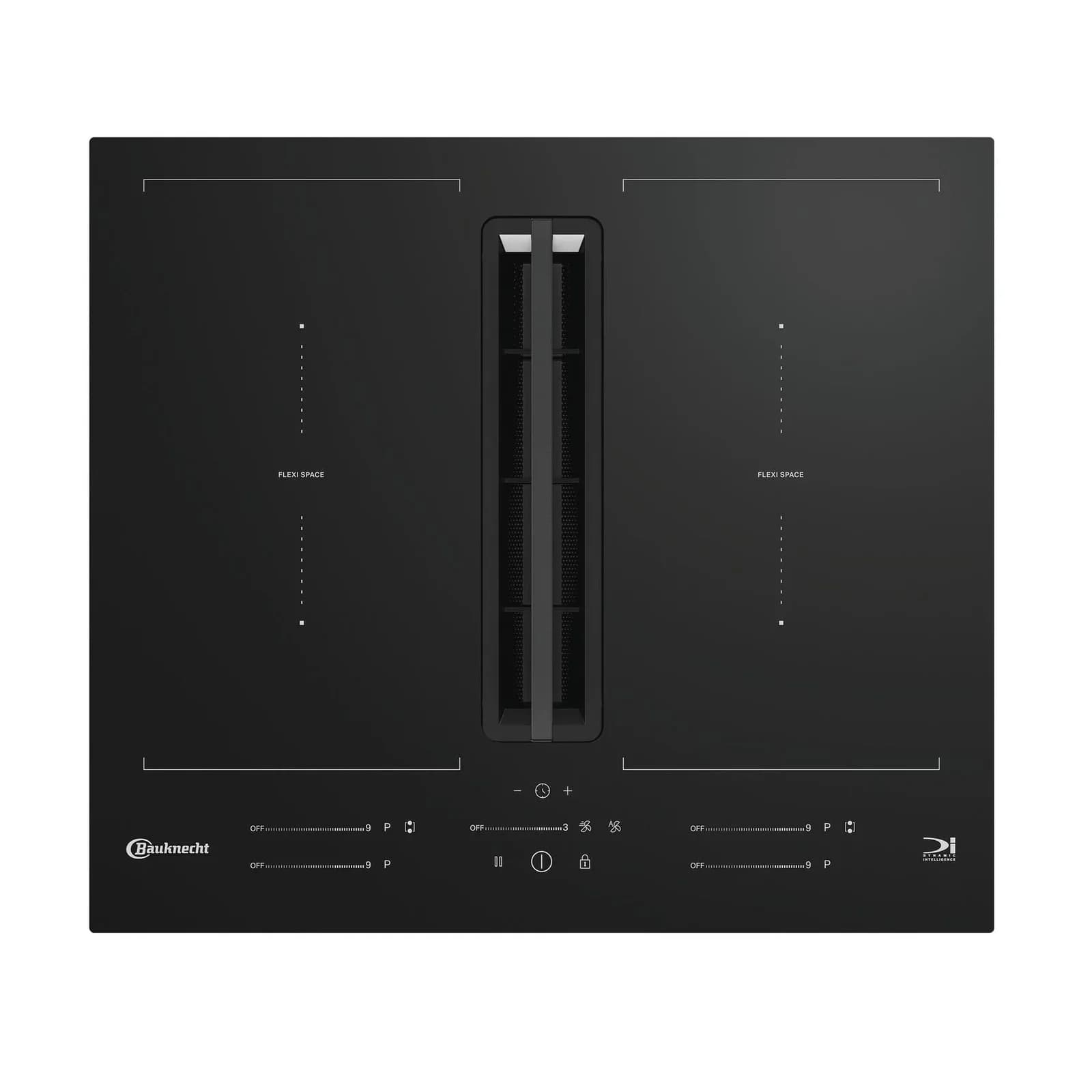 BAUKNECHT Kochfeld mit Dunstabzug BVH60FFB01 Schwarz Induktions-Kochfeld