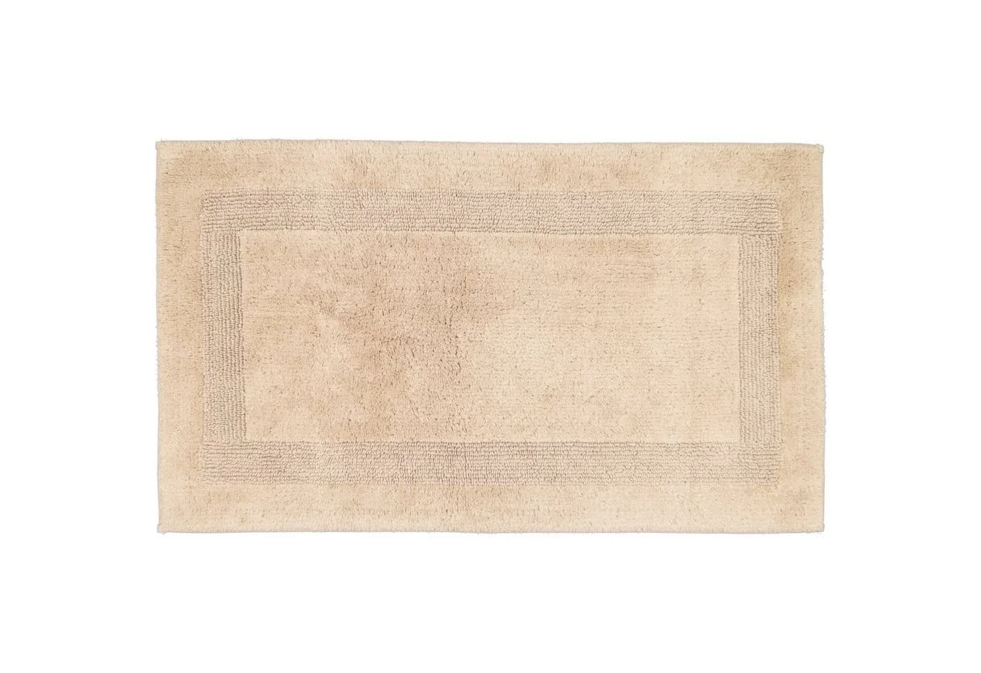 Cawö Home Badematte Luxus Badteppich 1000 100% Baumwolle Wendeteppich Beige
